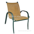 modern outdoor patio swing chair in 3.0 round wicker in grey powder coating for outdoor